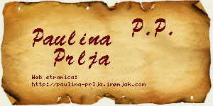 Paulina Prlja vizit kartica